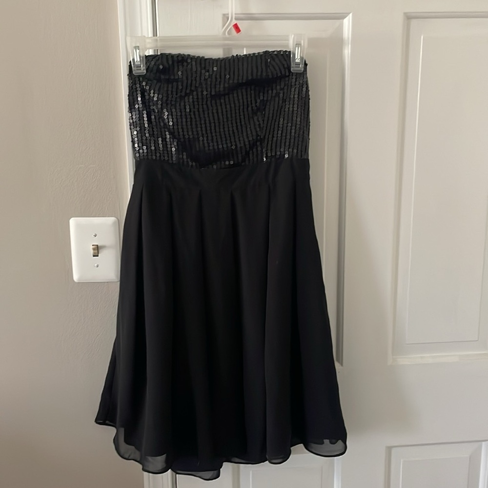 Merona Strapless Sequin Dress Pleated Bottom